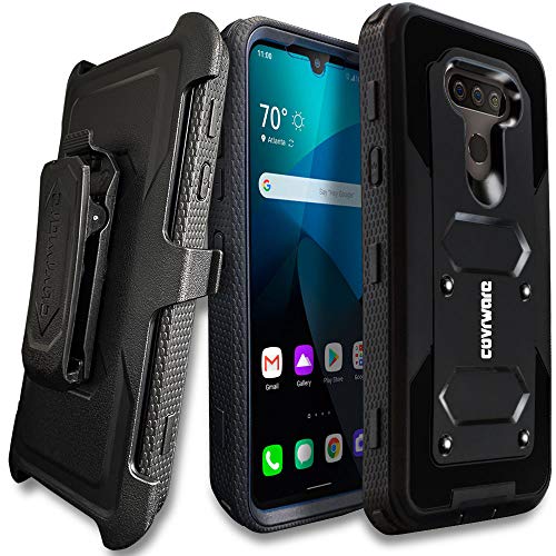 Covrware Aegis Series Case Compatible With Lg Harmony 4 /Expression Plus 3 /Premier Pro Plus Heavy Duty Full-Body Rugged Holster Armor Cover Built-In Screen Protector Belt Swivel Clip Kickstand, Black #TOP14