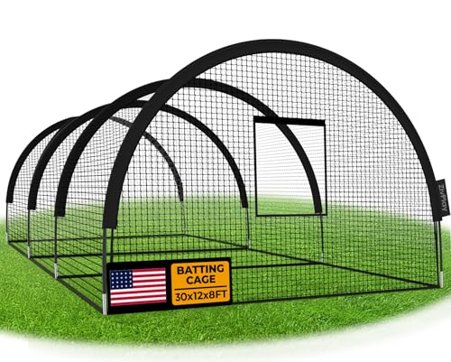 ZivPlay Baseball Batting Cage Net Batting Cages for Backyard Portable Pop Up Cage for Baseball and