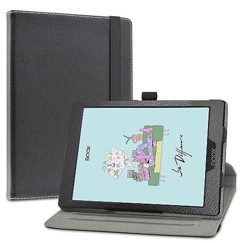 LiuShan pour BOOX Tab Mini C,Slim PU Cuir Etui et Pliable Stand Folio Coque Couverture pour BOOX Tab Mini C 7,8 Pouces ePapier Tablette,Noir