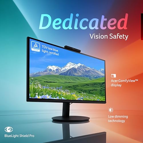 Image of Acer Smartchoice CB272U D6 27 Inch WQHD 2560x1440 IPS Professional Monitor, 120Hz, 1ms VRB, 5MP Webcam, HDR10, DCI-P3 90%, Delta E<1 Colour Accuracy, Ergo Stand, PIP /PBP, AdaptiveSync, Speakers