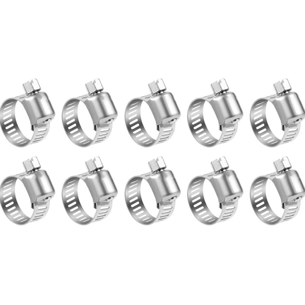 CHAOUYYZ Stainless Steel Adjustable Drive Hose Clamp 10Pcs/32-44Mm