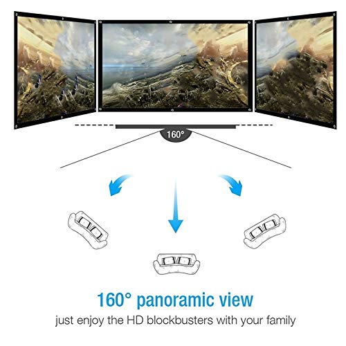 Proyector de 60 pulgadas evita imágenes deformadas gracias a pantalla 16:9 plegable 7