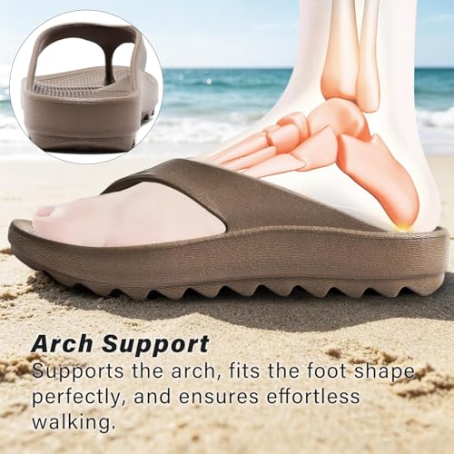 Image of Women Arch Support Flip Flops EVA Thong Sandals