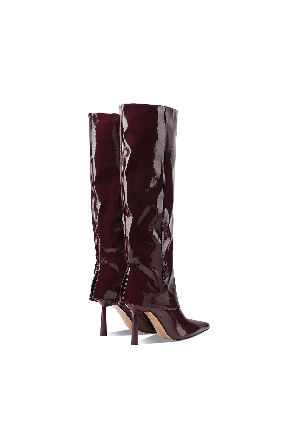 QUEEN HELENA Stivali Alti a Gambale Largo con Tacco a Spillo Casual Donna K3970