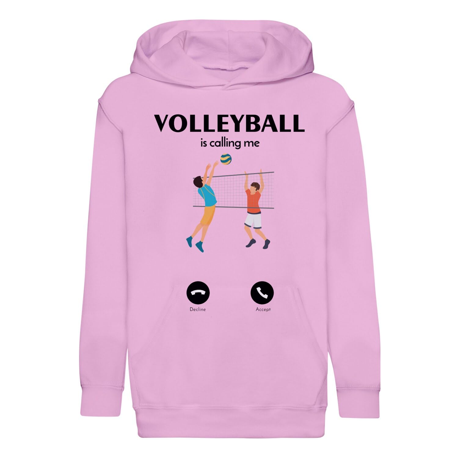 Sweat à capuche enfant le volley m'appelle sport passion premium