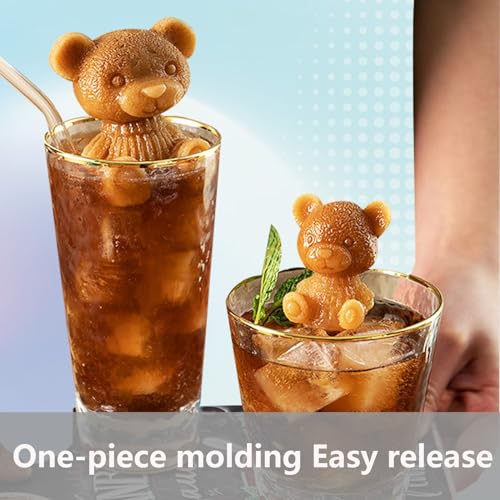 Moldes de Hielo de Silicona en Forma de Oso, Pack de 2 miniatura 5