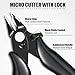 Lanties 3 Packs 3. 5 Inch Wire Cutters Mini Soft Wire Snips Nippers Micro Cutter with Lock Flush Diagonal Cutting Pliers Small Flush Cut Pliers Jewelers Tools for Electronic(Black)