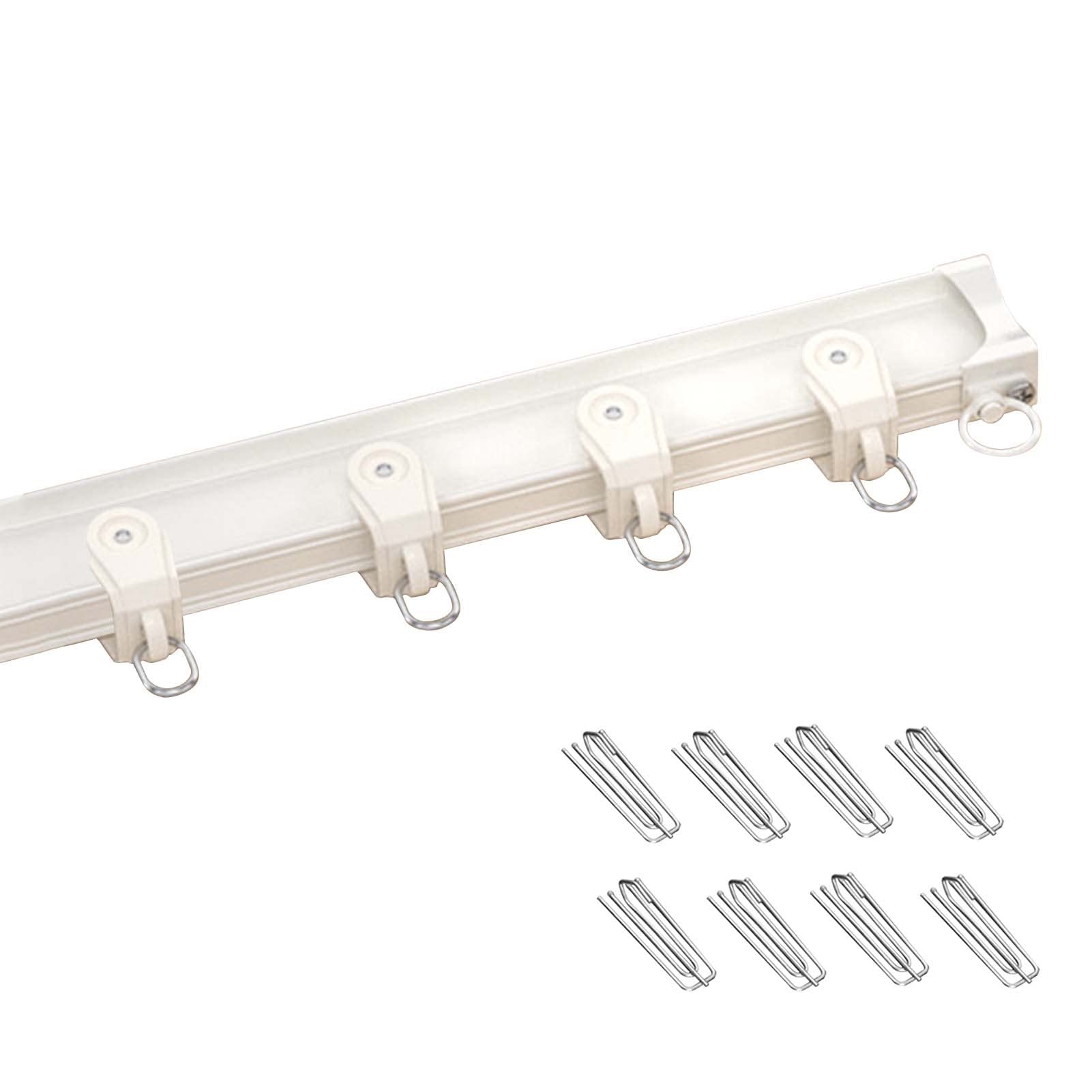 SFNIOKFG Curtain Rail Ceiling Mount/Wall Mounted, Metal Curtain Track System, 100 to 800 cm Long Curtain Rod Set - Including Hooks, Home/Office Use (Color : Ceiling Mount, Size : 500cm/16.4