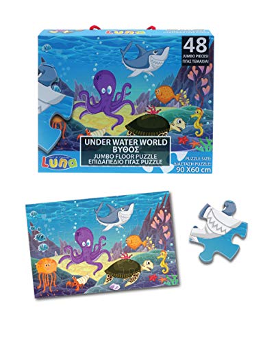 FACTORYCR-Puzzle sous la mer 48 pièces 90 x 60 cm Jouet, Multicolore, (621009) Cover