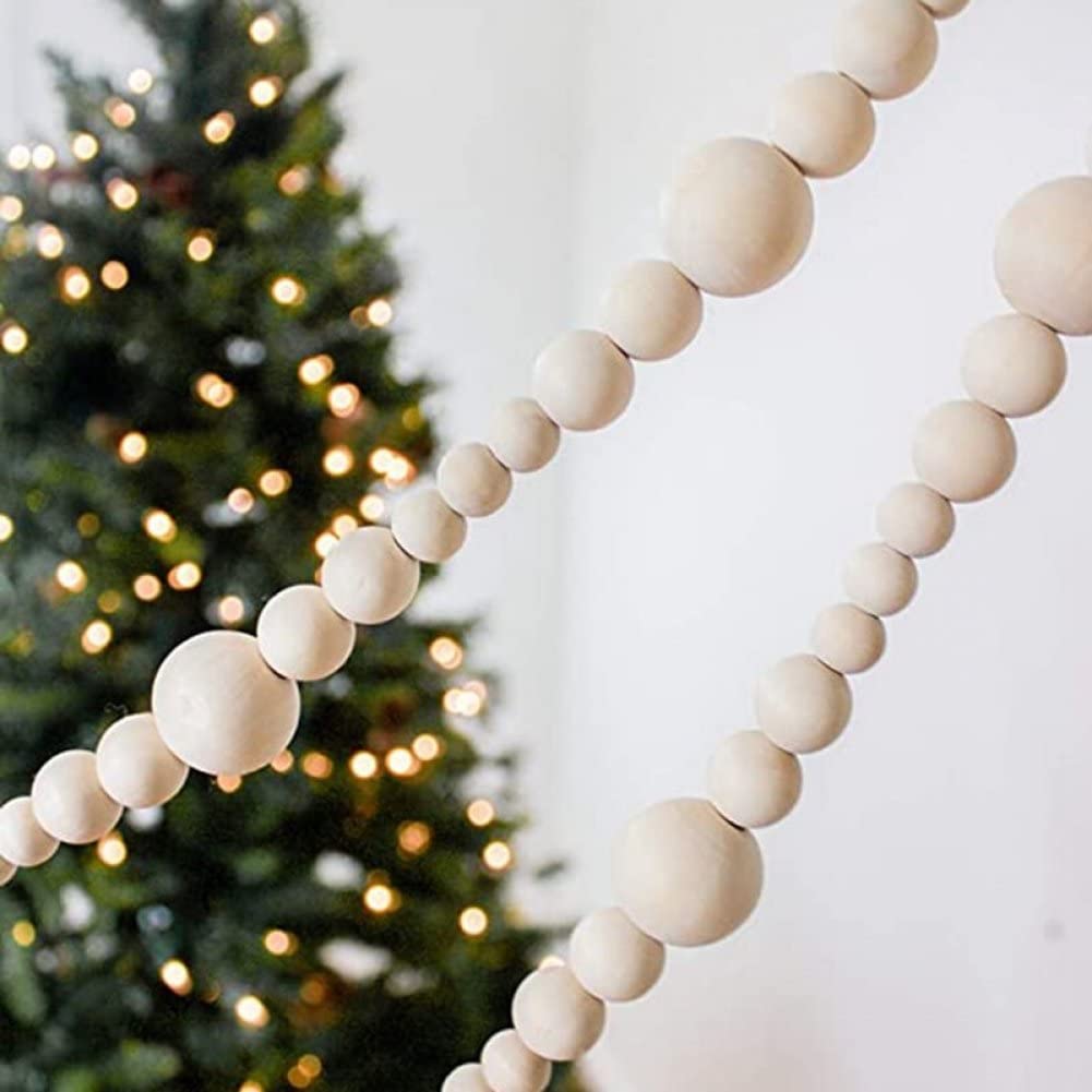 4 Stks 48 Voeten Kerst Houten Kralen Garland Decor 10ft Boerderij Kraal Muur Opknoping Decor Rustieke Houten Kraal Garland Boho Kerstboom Opknoping Decoraties voor Vakantie Mantel Thuis Ornamenten 4 Stks 48 Voeten Kerst Houten Kralen Garland Decor 10ft Boerderij Kraal Muur Opknoping Decor Rustieke Houten Kraal Garland Boho Kerstboom Opknoping Decoraties voor Vakantie Mantel Thuis Ornamenten
