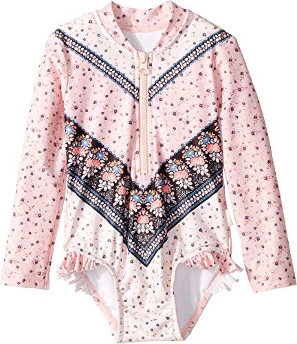Image of Seafolly Girls' Long Sleeve Surf Tank One Piece Swimsuit