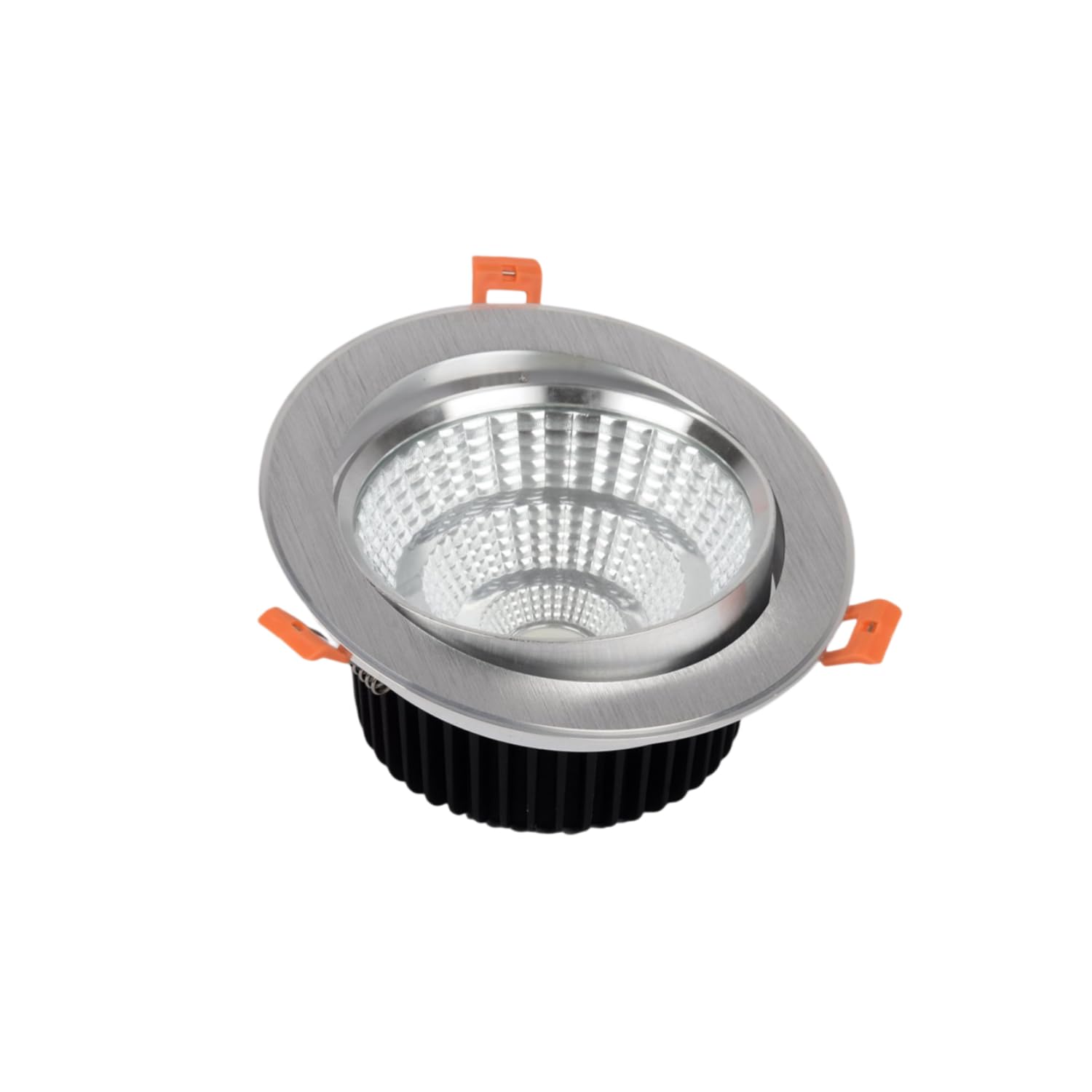 ONSSI® Foco Downlight LED para Techo 20W 2000lm,(Pack 5) Redondo Ø138mm Marco Plateado Empotrado (Blanco Neutro,4000K)