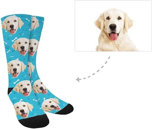 Miniatura 5 de Calcetines de cara personalizados, para amantes de los perros y mascotas, con foto en calcetines, unisex, atléticos, para hombres y mujeres