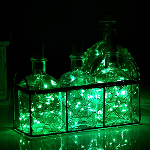 Image of Lexton Cork Light | Bottle Light | Copper String Light | Cork String Light | for Valentine's Day, Room decor, Birthdays, Party,Diwali | Green, Pack of 1