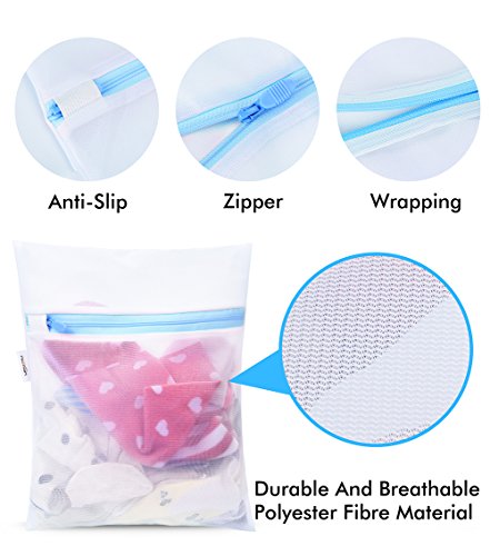 Plusmart Delicate Clothes Laundry Wash Bag, Mesh Laundry Bag For Delicates,Mesh Lingerie Bag, Bra Garment Laundry Bag Mesh, Underwear Wash Bag, 5 Pack #TOP1