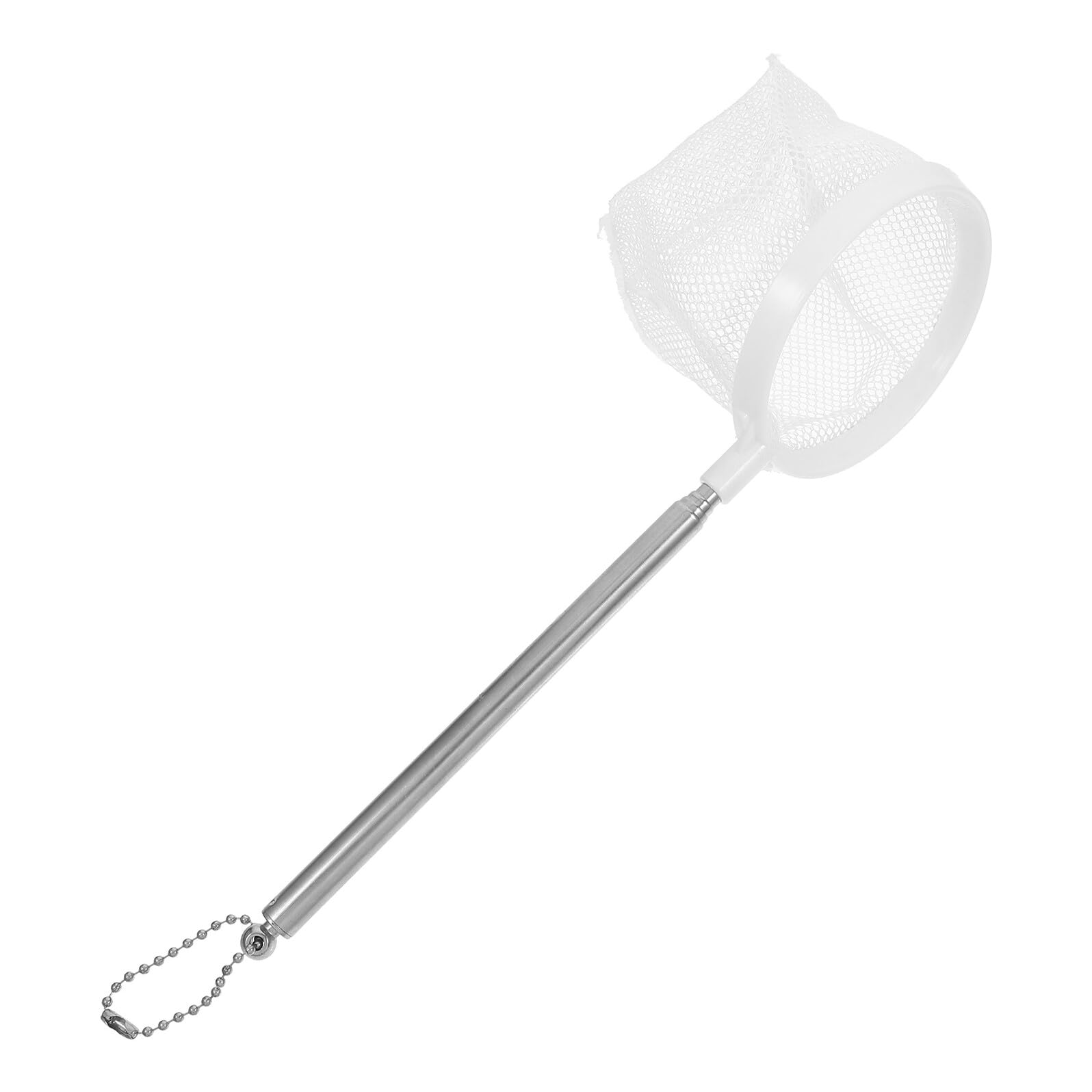 TEHAUX Extendable Stainless Steel Aquarium Fish Net Fine Mesh Detachable Soft Round Shrimp Fish Catching Net Aquatic Pets