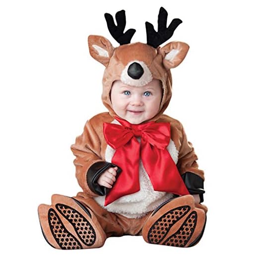 Bebé Navidad Conjuntos de Ropa, Mameluco + Sombrero + Zapatos Trajes de Fiesta