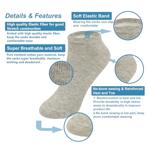 Image of MAGIARTE Womens Cotton Ankle Socks Low Cut Athletic Casual Mutil Color No Show Running Socks for Women
