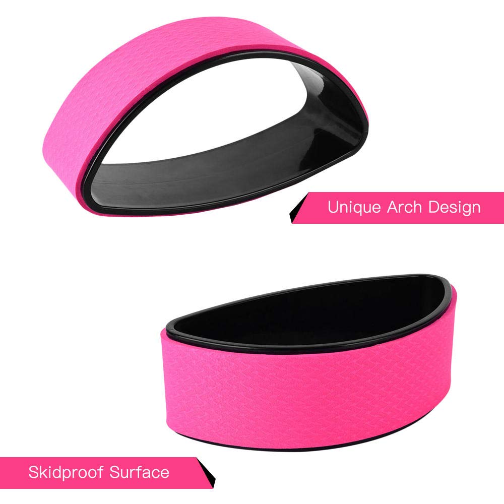 Ruota for allenamento yoga fitness, ruota for con schiena piegata, accessorio for esercizi muscolari, antiscivolo