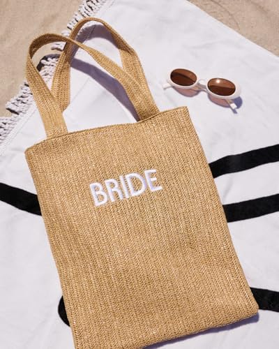 Bolso tote de playa para novia miniatura 3