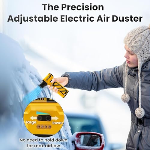 Image of 180000RPM Cordless Air Blower, Portable Electric Duster for Car with Seat Belt Cutter and Emergency car Glass Breaker,