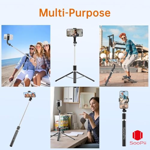 Image of 3-in-1 67 Inch Longest Selfie Stick Tripod Mobile Stand with Wireless Remote, Extendable Tripod Stand, 360 Rotation, Adjustable Phone Holder for Travel, Makeup, Vlogging for All iPhone & Smartphones