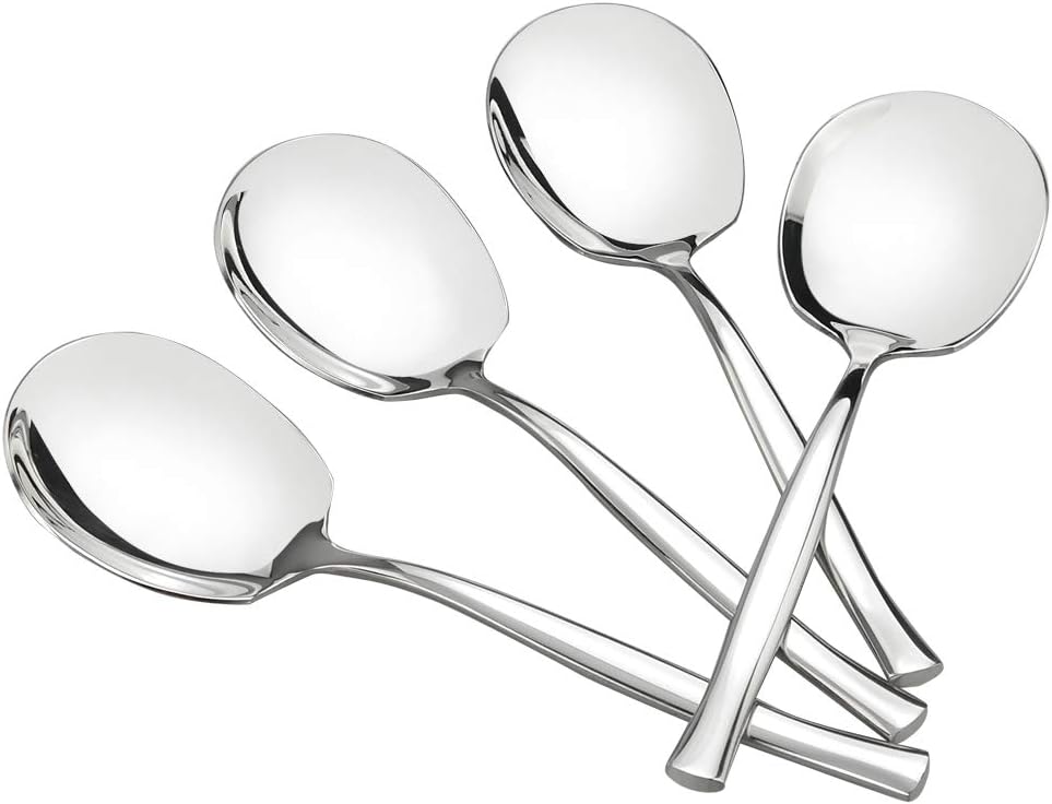 Kekow 12-Piece Soup Spoons Set - Stainless Steel Round Bouillon Spoons For Soup, Cereal & Desserts - View #4