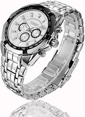 Relógio Curren 8084 Luxo Quartz Aço Inoxidável | Amazon.com.br
