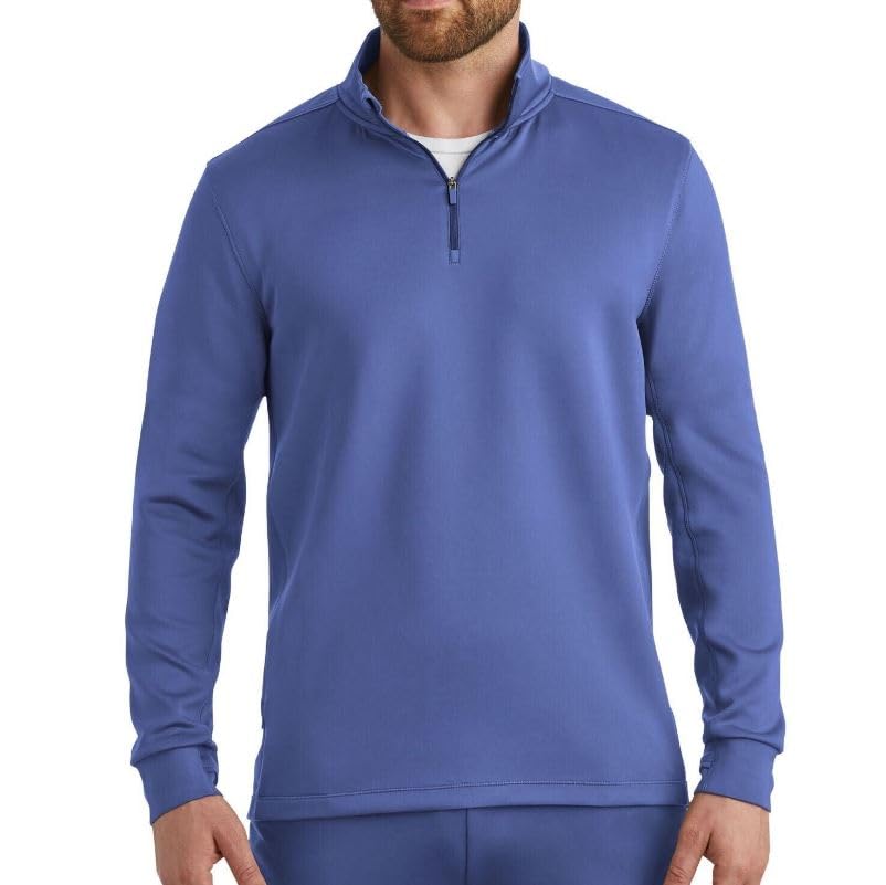 Member's Mark Tech Men's Knit 1/4 Zip Sweater (US, Alpha, XX-Large, Regular, Regular, Commodore Blue)