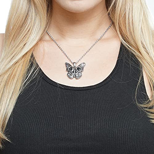 Controse Butterfly Skull Necklace with Pendant (16" - 18" adjustable chain) - Image 6