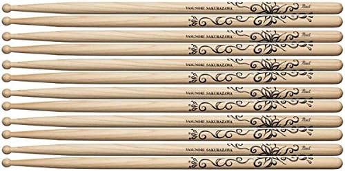 Amazon Co Jp 6 Pairs Pearl Pearl 160h Cherry 澤 泰徳 Sakura Rayflower Zigzo Drum Stick Musical Instruments