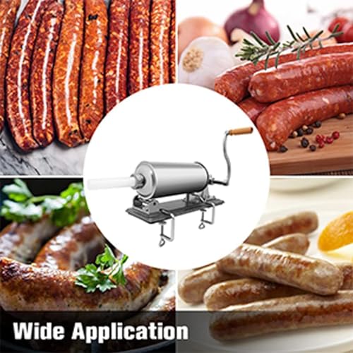 Remplisseuse de viande manuelle horizontale avec poussoir inox