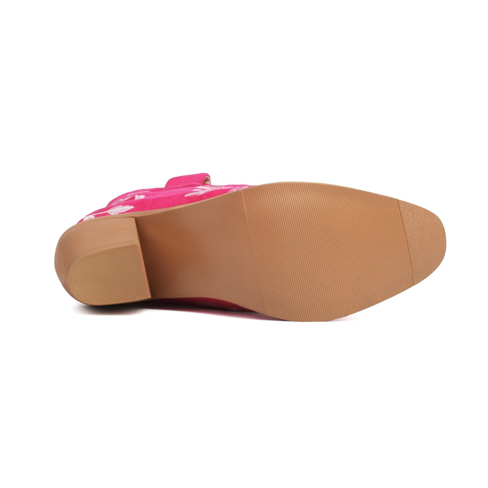 MEECHI Stivali Corti con Ricami Floreali Boots da Cowboy Western da Donna Stivaletti retrò con Tacco A Blocco Scarpe alla Caviglia con Punta Quadrata for Feste, Country, Concerti