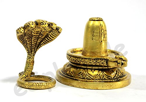 Shivling de latón para decoración o pooja miniatura 6