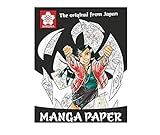  PAPEL MANGA, Sakura, Bristol 20, 250 g/m², A4, 28.5 x 20.5cm, 20 hojas Sakura espace beaux arts