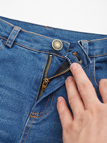 Linjinx Kids Girls Ripped Flared Bell Bottom Jeans Raw Hem Elastic Waisted Denim Pants With Bowknot Blue A 10 Years #TOP4