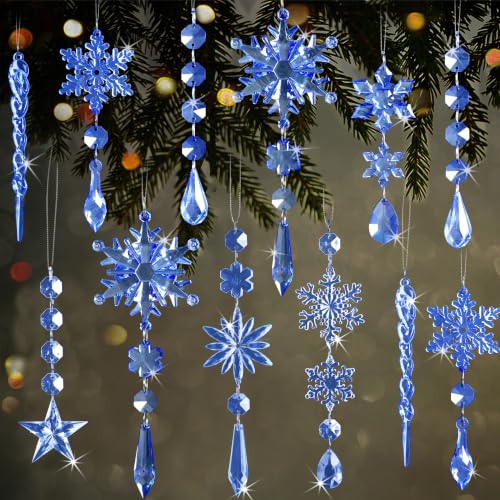 Image of Crystal Ornaments for Christmas Tree Winter Wonderland Decorations