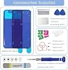 Reemplazo de vidrio trasero para iPhone 15 Plus con marco de cámara de metal e imán (azul de 6.7 pulgadas) e incluye herramientas de reemplazo 8
