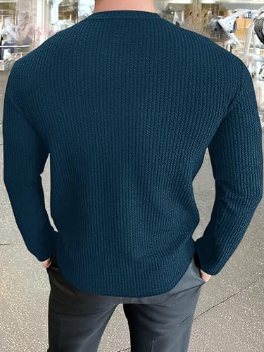 Image of Noble Monk Men's Round Neck T Shirt |Full Sleeves |Solid Pattern | Casual T-Shirt for Men