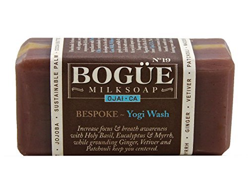Handmade Bogue Goat Milk Soap-Increase Breath awareness with Holy Basil, Eucalyptus & Myrrh, with grounding Ginger, Vetiver and Patchouli to keep you centered- BESPOKE N°19 "Namaste" Blend Yogi Wash image 3