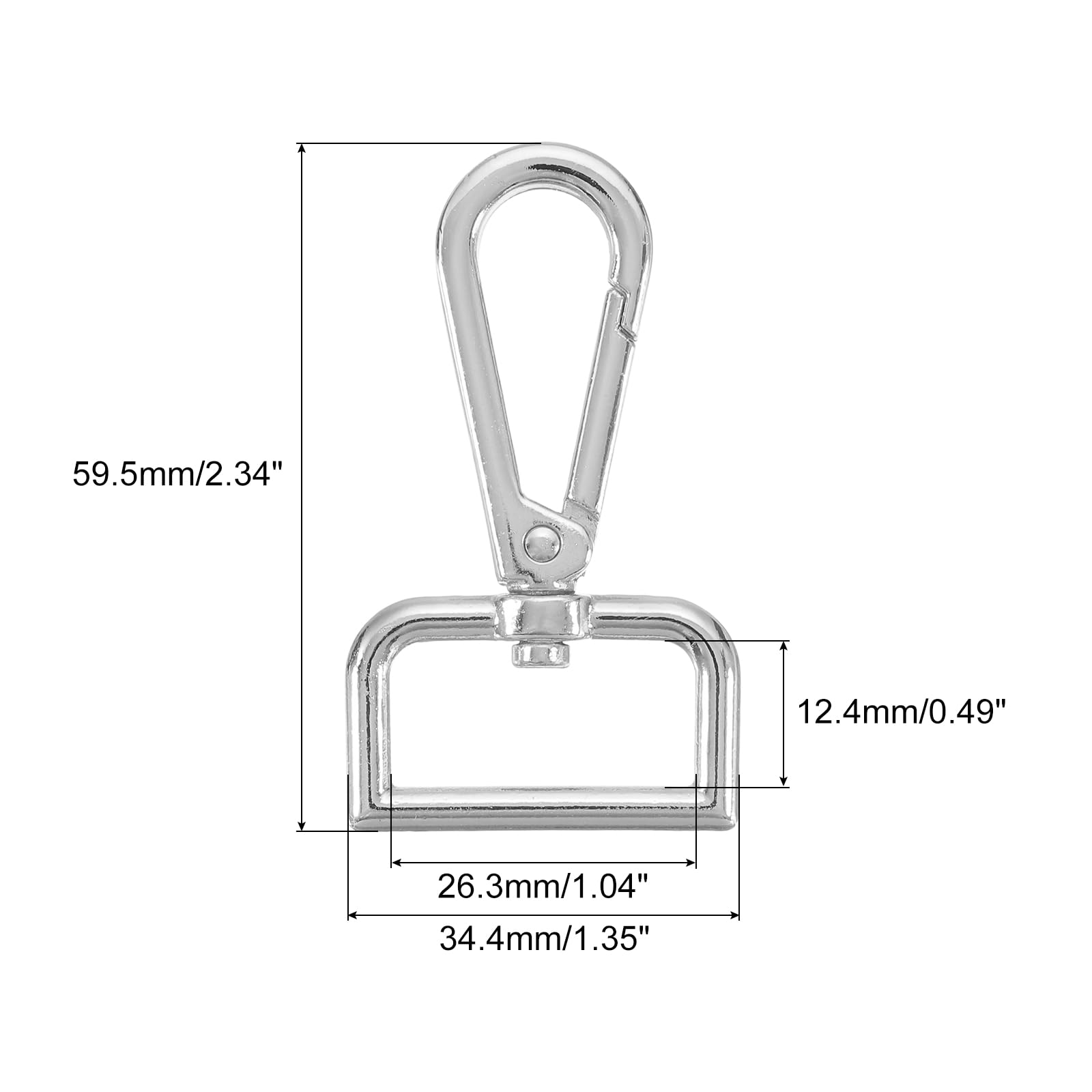 10 Mousquetons Pivotants 0,8 Pouce Anneau Ovale - Fermoir Métal Bronze Pour Sacs, Porte-Clés Et Artisanat