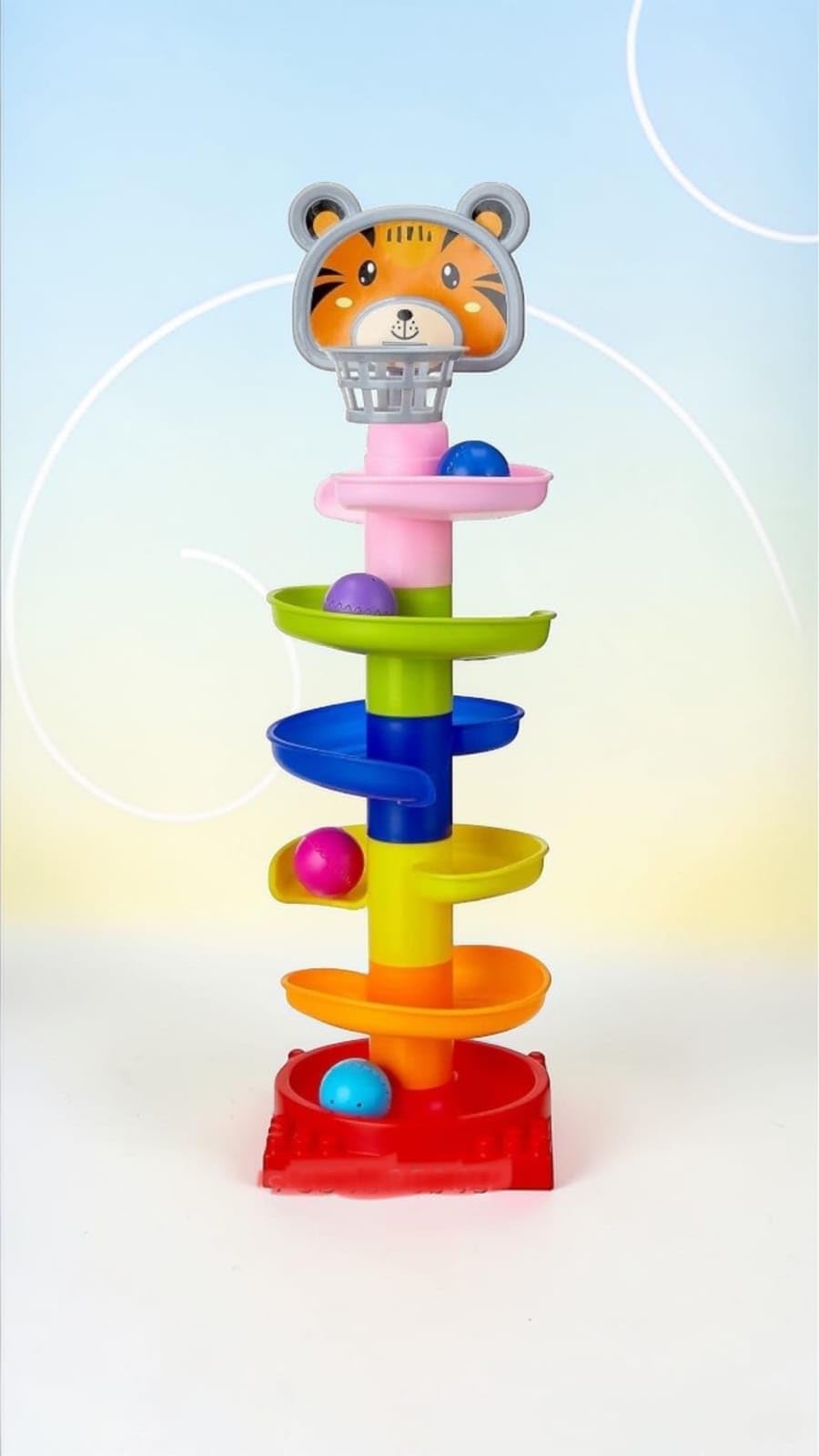 Ball Drop Rolling Tower Toy for Toddlers | 5 Layer Colorful Spiral Ball Track Game | Educational Brain Development Toy for Kids | Activity & Learning Toy for Boys & Girls (Pack of 1)-picture-14
