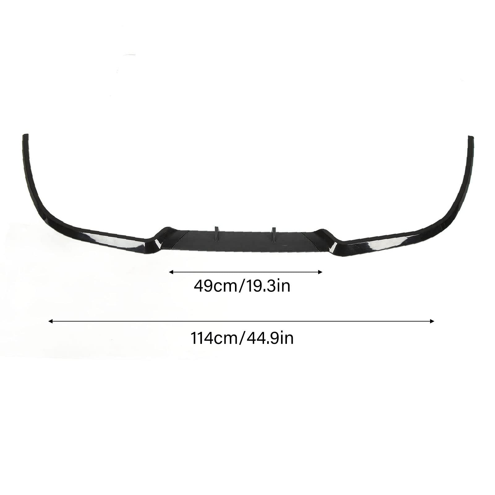 Dokładka Przedniego Zderzaka Separator Odporny na Uderzenia Przód 114 Cm Zamiennik Seat Czerwony Czarny Błyszczący