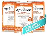 AMBEREN MENOPAUSE SUPPLEMENT SAFELY RELIEVES UP TO 12 MENOPAUSE SYMPTOMS: hot flashes, night sweats, mood swings, low energy, weight gain, stress, irritability, joint aches, sleeplessness, headaches and more. HELPS RESTORE HORMONAL BALANCE: Amberen i...