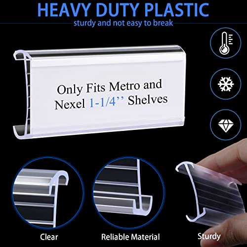 100 Pcs Wire Shelf Label Holders Wire Label Holder Plastic Shelf Tags