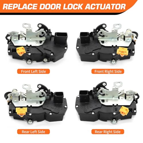 Image of 4Pcs Front & Rear Door Lock Actuators Compatible with Sierra Yukon Silverado Tahoe 2007-2009 931-304 15785123