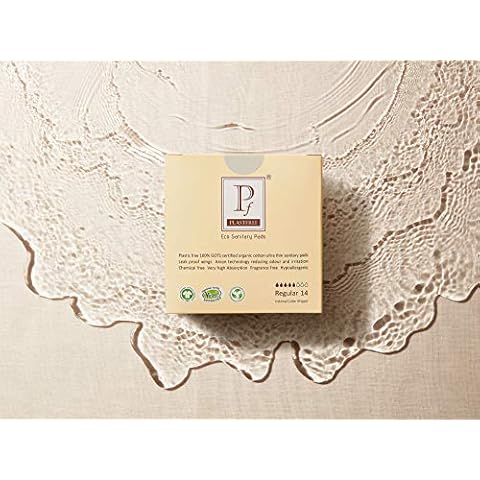 PLASTFREE 100% Organic Cotton Sanitary Pads- Regular (Pack of 12-168 Pads) Multibuy Offer Save £6 Premium, Ultra-Thin, Super Absorbent, eco-Friendly, Plastic Free Pads with Wings Cover