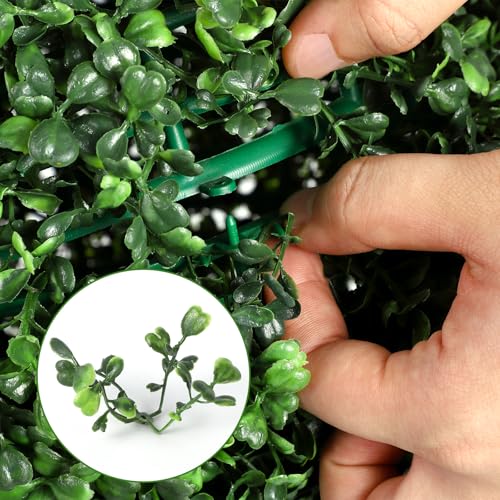 20” Artificial Plant Topiary Ball, Pre-Lit Artificial Topiary Plant with 50 Lights, Timer and Remote Control, Artificial Outdoor Porch Trees with Sturdy Pot for Outdoor Indoor,Red Urn Base 2 pcs