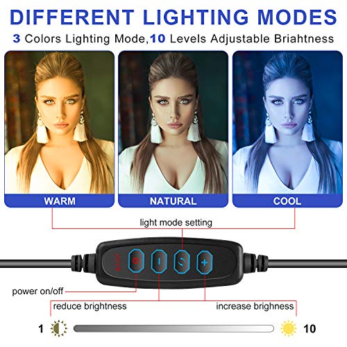 Video Conference Lighting Kit, HALSHI Light for Video Conferencing, Ring Light with Clip, Lighting for Video Conferencing,Remote Working,Zoom Calls,Self Broadcasting,Live Streaming - Thumbnail 4