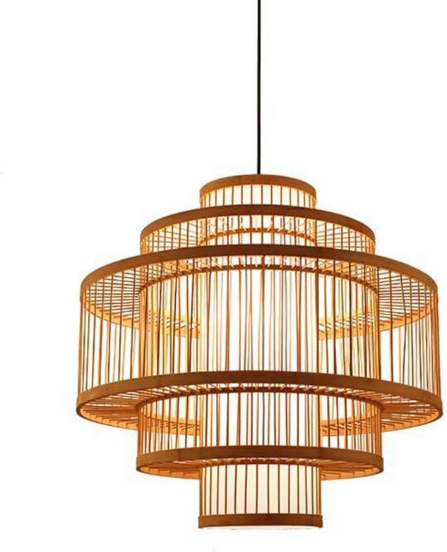 Nordic Simple Branch Shape Chandelier, Southeast Asian Tropical DIY Wicker Rattan Hanging lamp, Restaurant bar Hotel Bedroom Living Room Chandelier,50 * 50CM